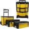 Fleming Supply Portable Tool Box, Steel, Polymer, Black/Yellow, 20-1/2 in W x 12 in D x 28 in H 943096ZRV - alternate 2